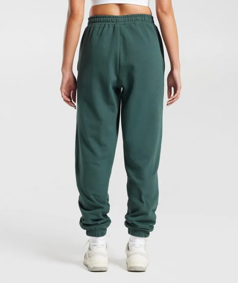 Pantalones Gymshark Entrenamiento Fleece Joggers Verdes | 245103-OAC