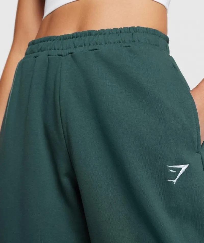 Pantalones Gymshark Entrenamiento Fleece Joggers Verdes | 245103-OAC