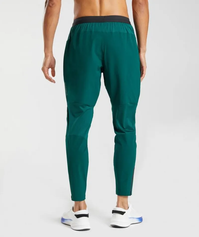 Pantalones Gymshark Híbrido Woven Joggers Verdes | 038469-MNI