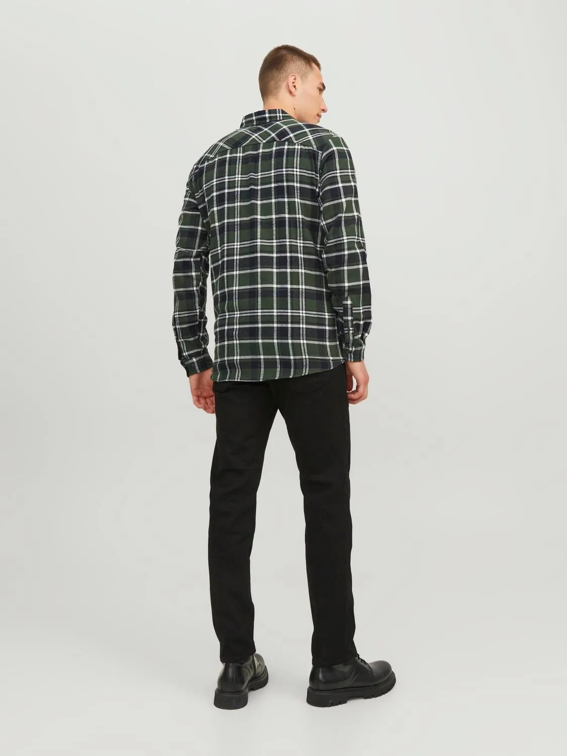 Paquete de 2 Camisa a cuadros Corte slim | Verde oscuro | Jack & Jones®