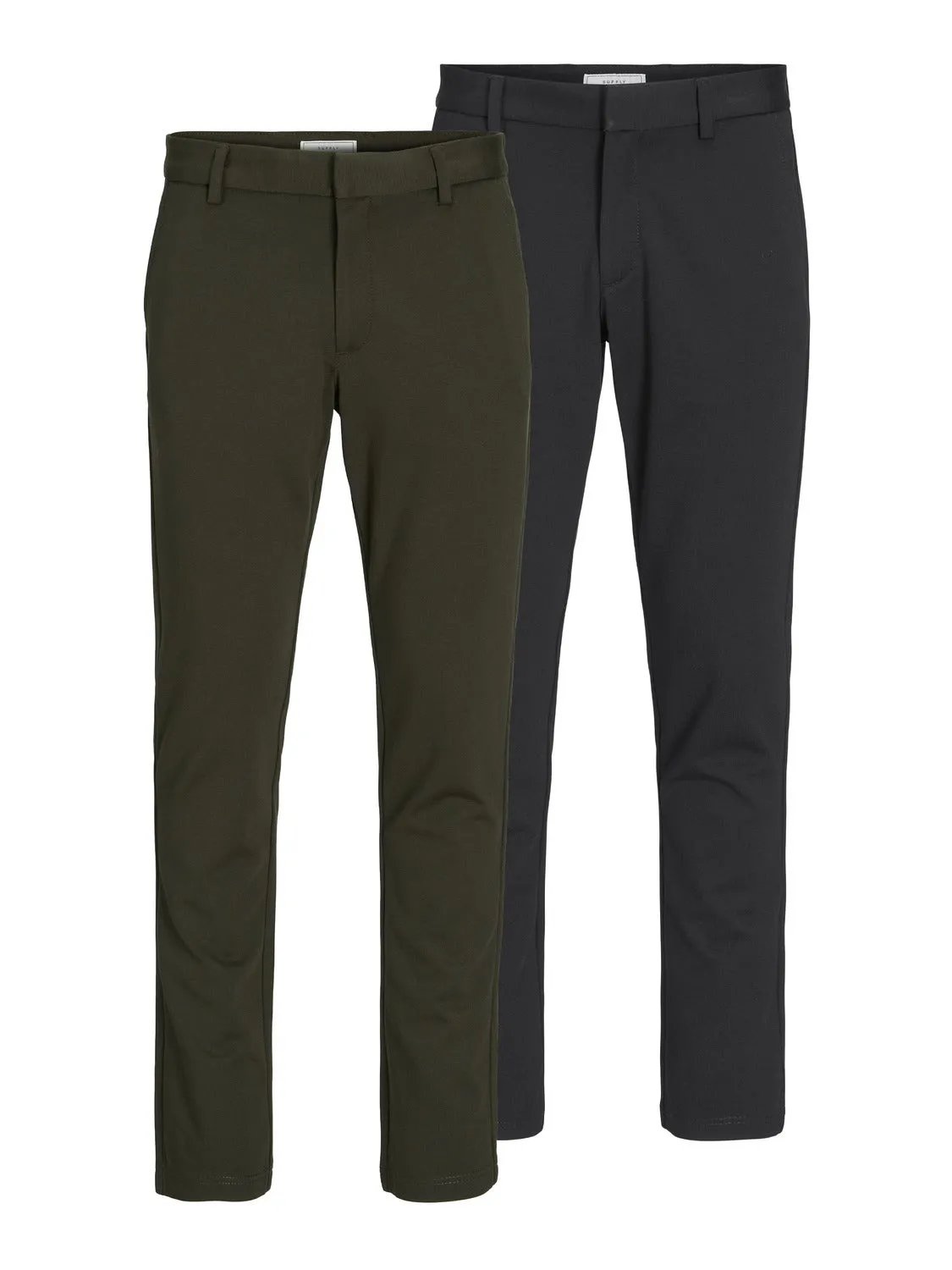 Paquete de 2 Pantalones chinos Corte slim | Verde oscuro | Jack & Jones®