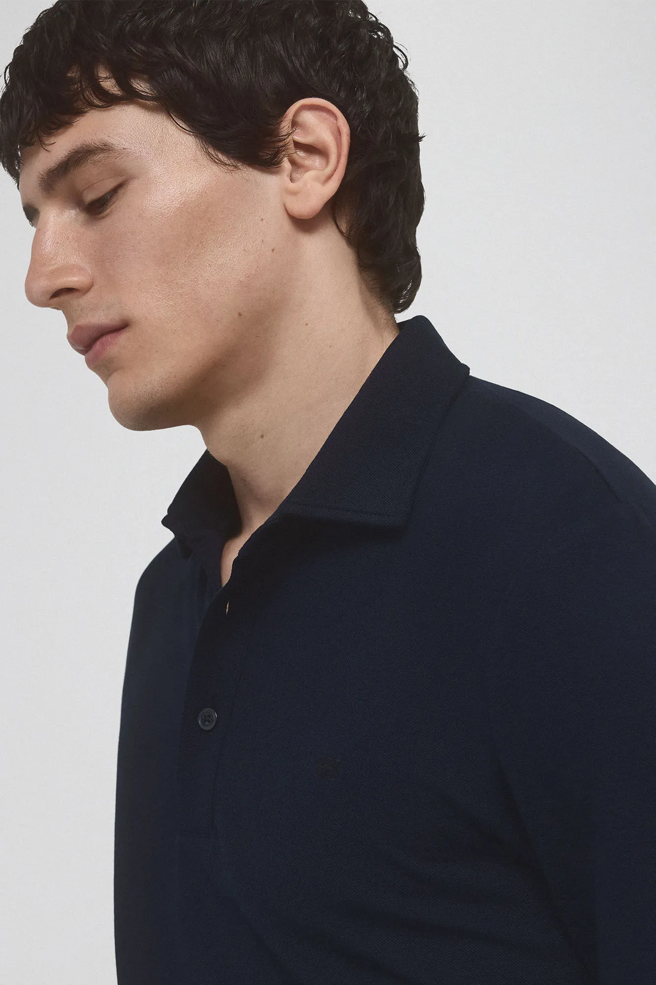 Pedro del Hierro Polo manga larga tencel