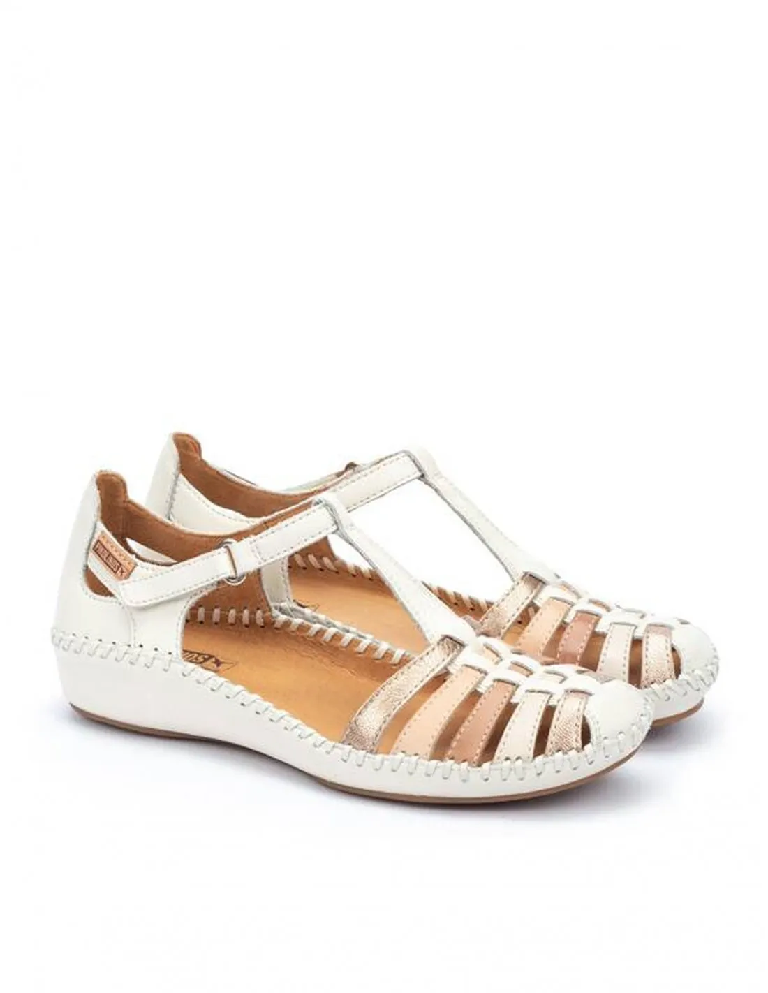 PIKOLINOS Sandalias Cangrejeras Piel Beige