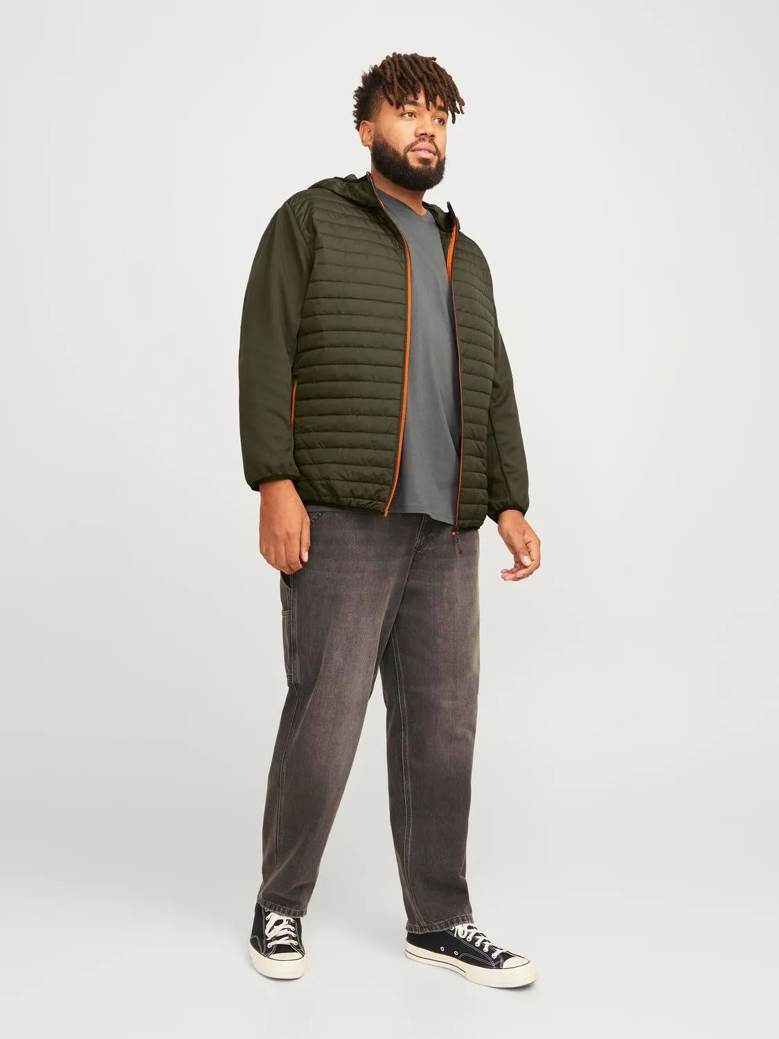 Plus Size Chaqueta híbrida | Verde oscuro | Jack & Jones®