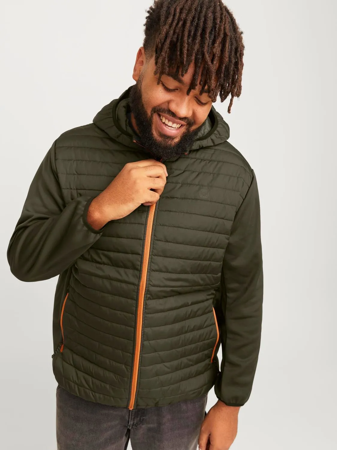 Plus Size Chaqueta híbrida | Verde oscuro | Jack & Jones®