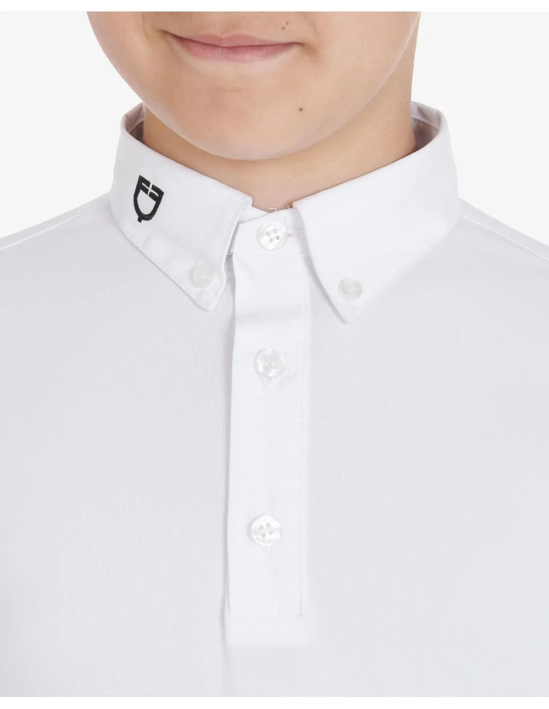 POLO DE COMPETICIÓN NIÑO SLIM FIT CON TRES BOTONES EQUESTRO