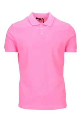 Polo fucsia tennis fit con logo icon detrás