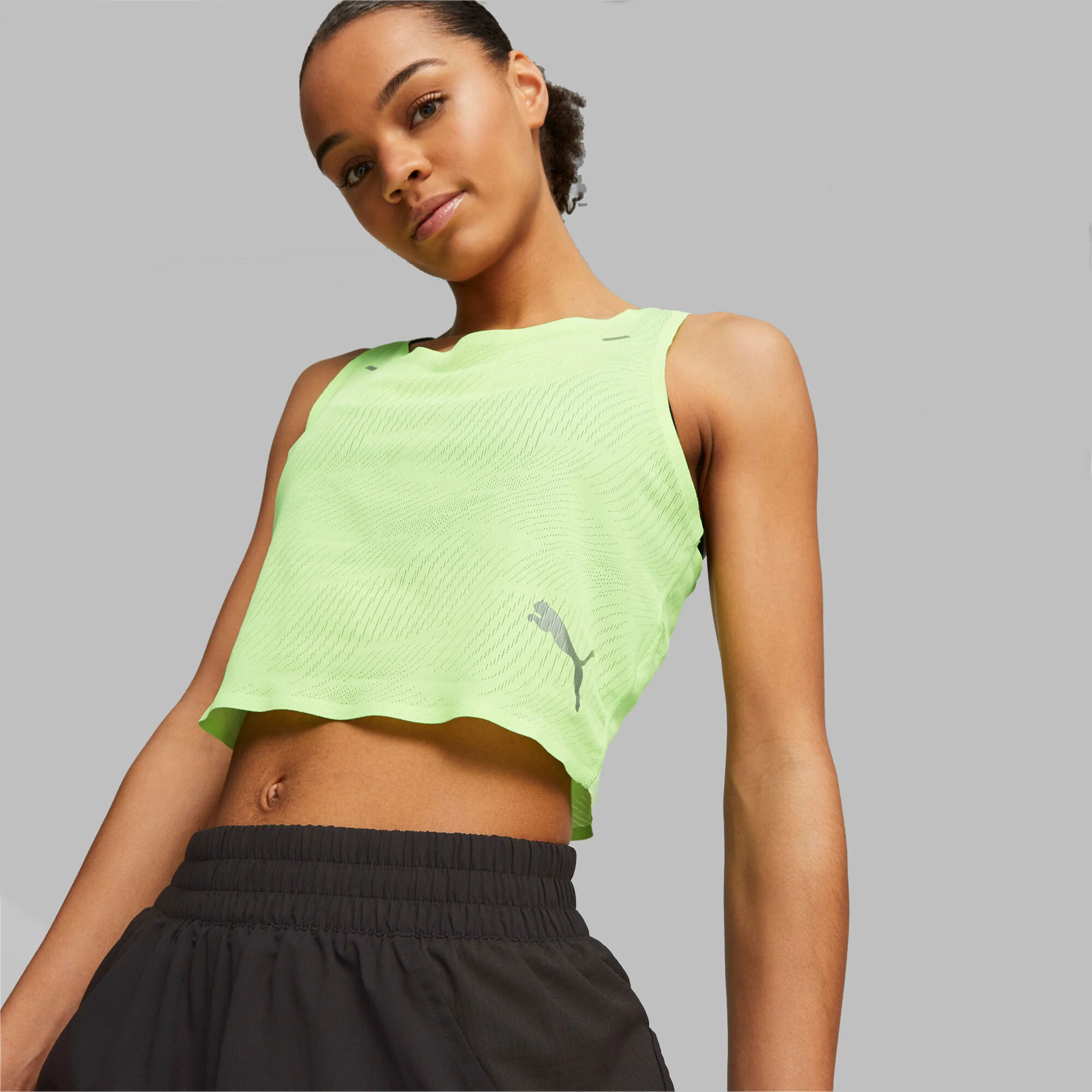 Puma Run Ultraspun Crop Camiseta De Tirantes Mujeres