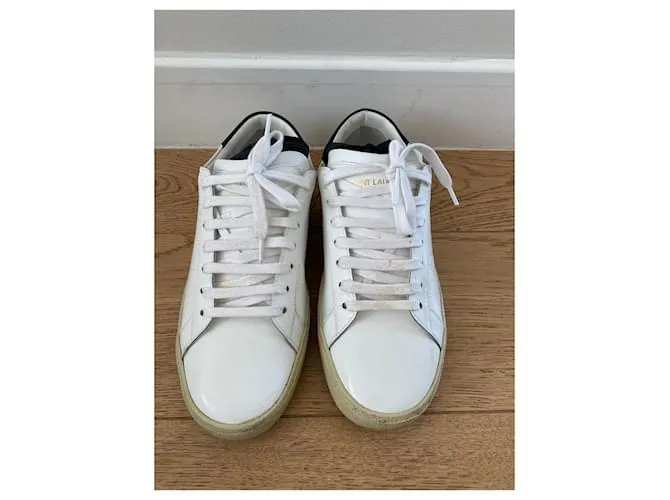 SAINT LAURENT Deportivas T.UE 39.5 Cuero Blanco 