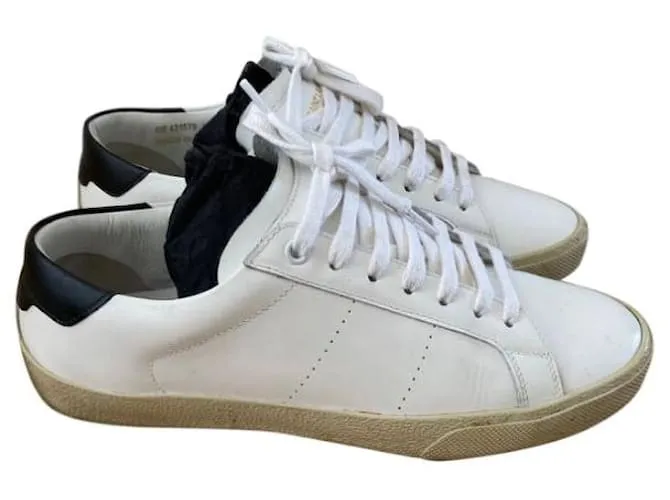 SAINT LAURENT Deportivas T.UE 39.5 Cuero Blanco 