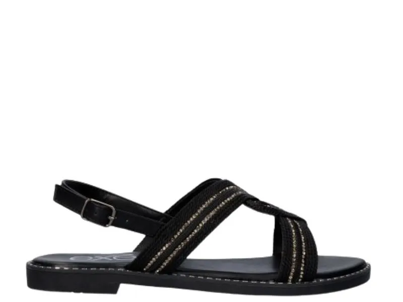 SANDALIA PLANA EXE EN COLOR NEGRO P3375-151