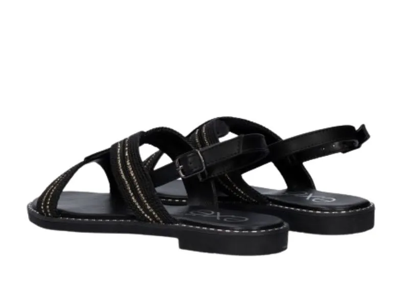 SANDALIA PLANA EXE EN COLOR NEGRO P3375-151