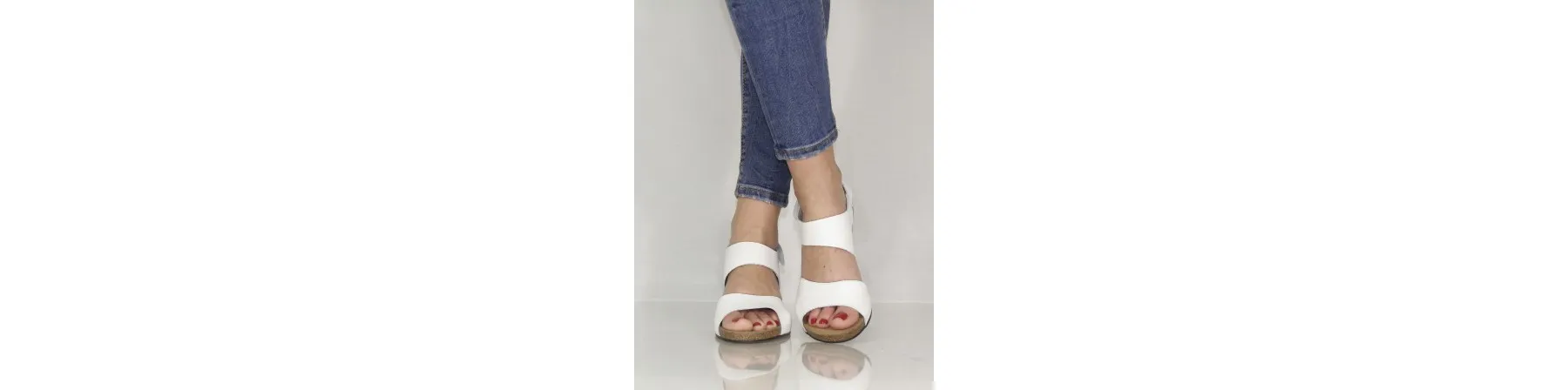 SANDALIAS TACON COMODOS MUJER PIEL MOD. VIDA