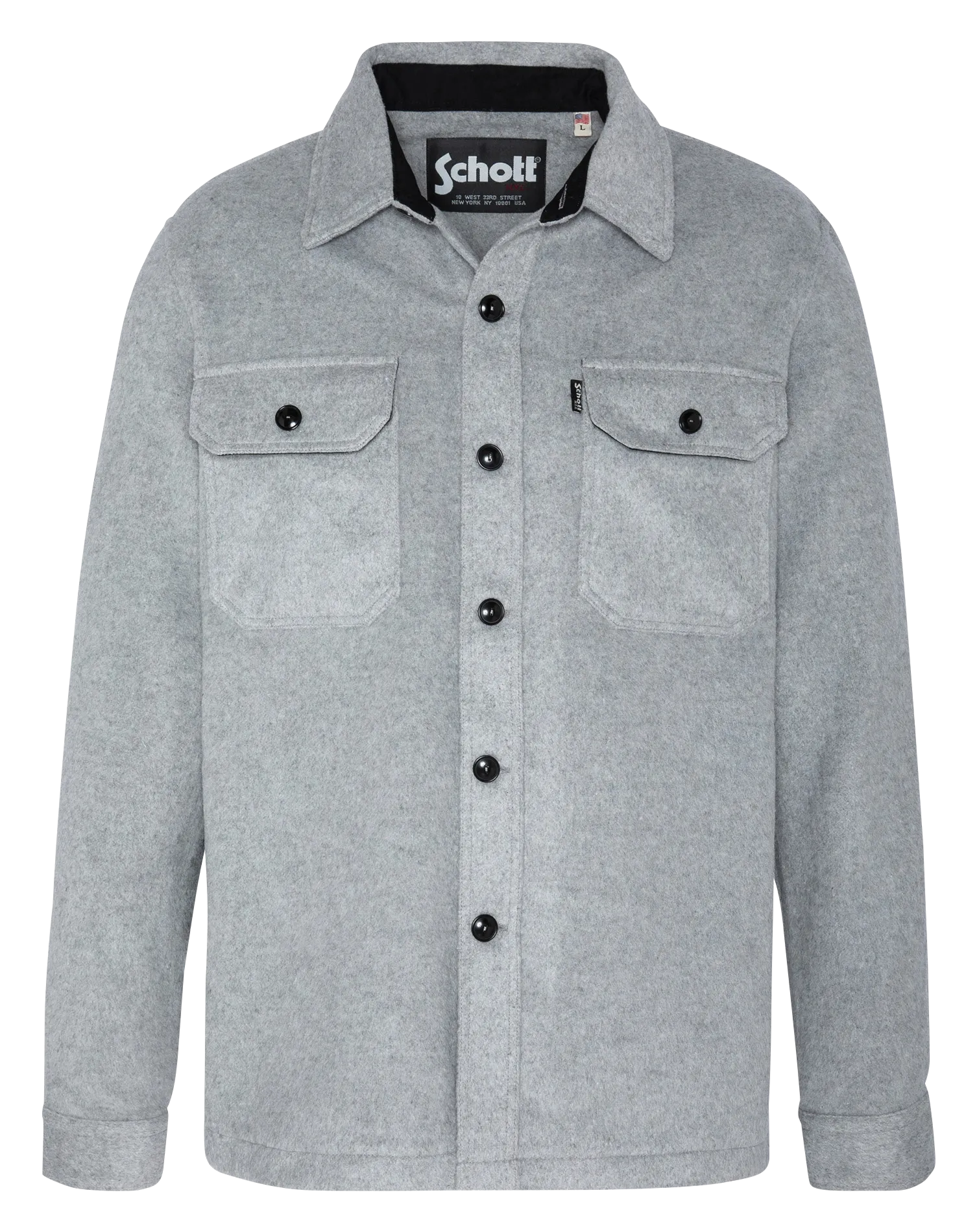 SCHOTT Sobrecamisa con cuello clásico en gris