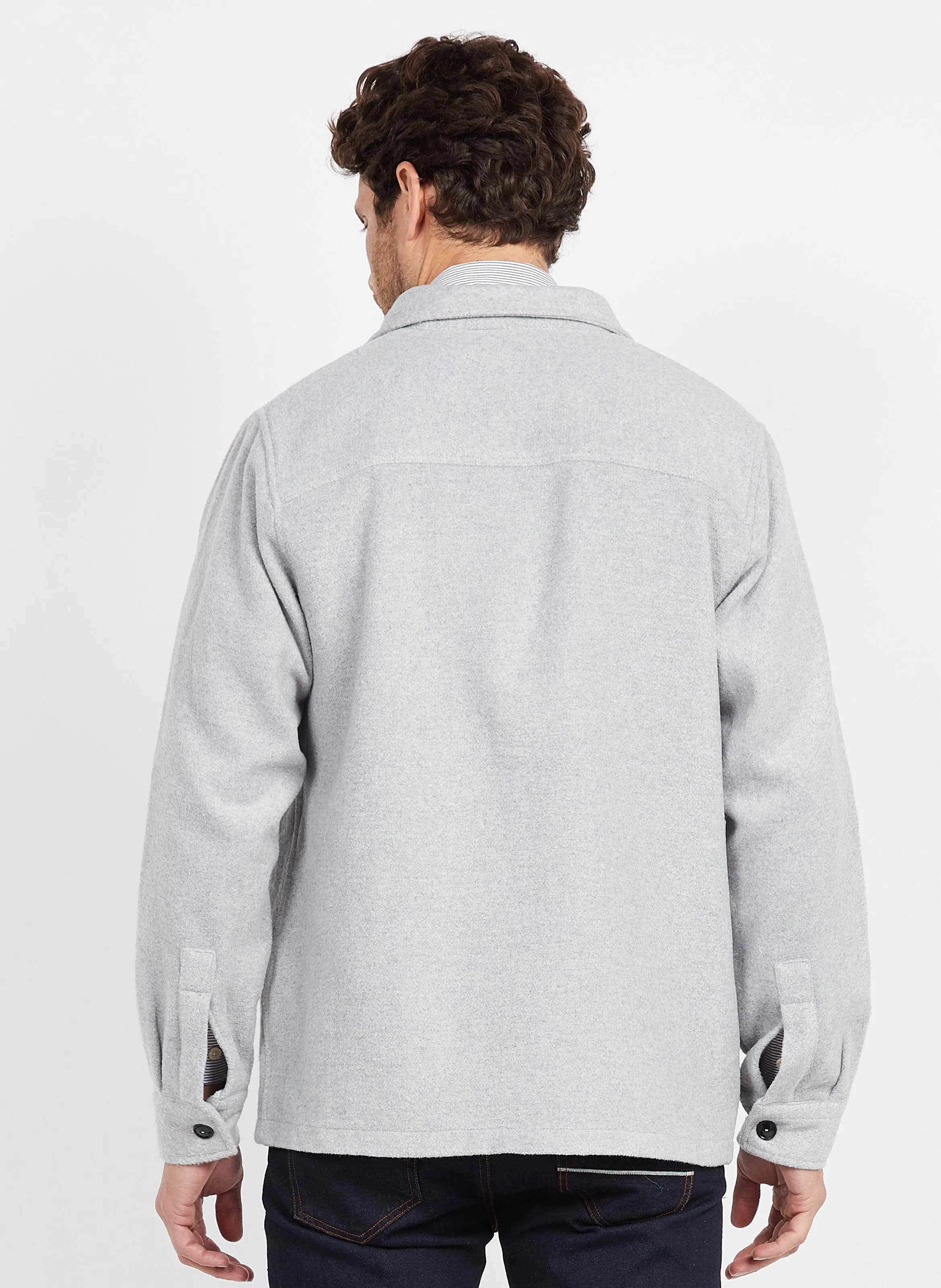 SCHOTT Sobrecamisa con cuello clásico en gris