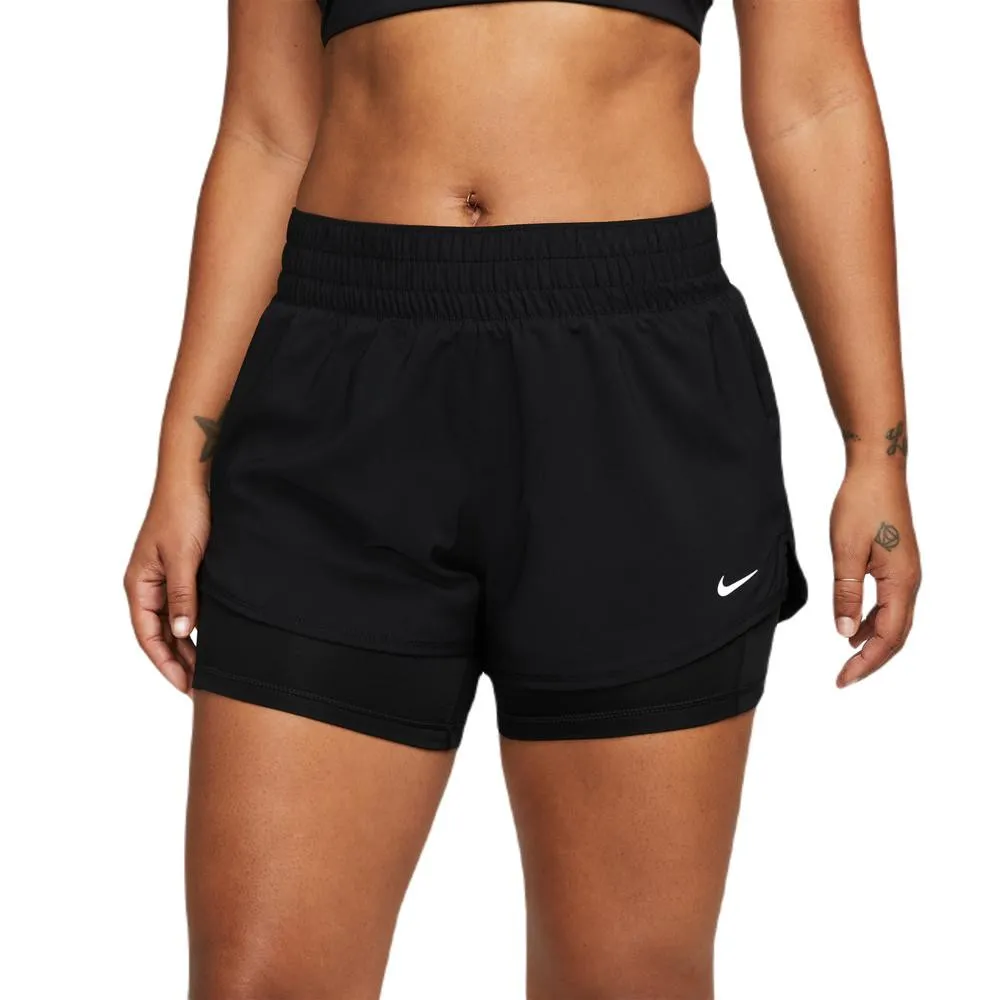 SHORT NIKE W ONE DF MR 3IN 2 EN 1 NEGRO DX6012-010