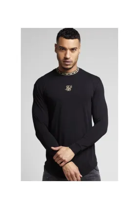 SIKSILK Camiseta manga larga  Chain Tape  color negro