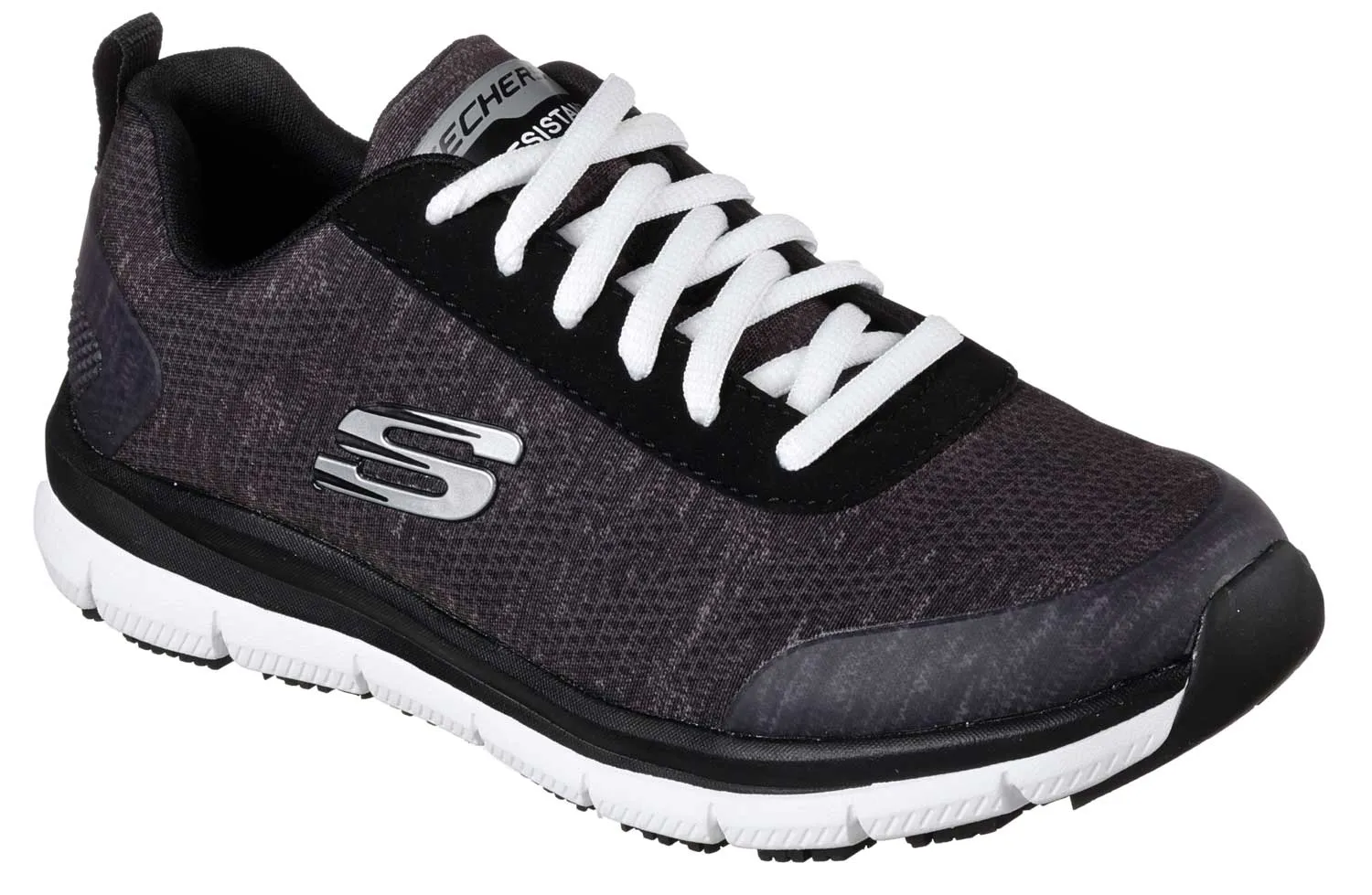 SKECHERS Deportivo de mujer antideslizante, con puntera blanda negro/blanco Comfort Flex Pro HC Skechers Work SK77217BKW