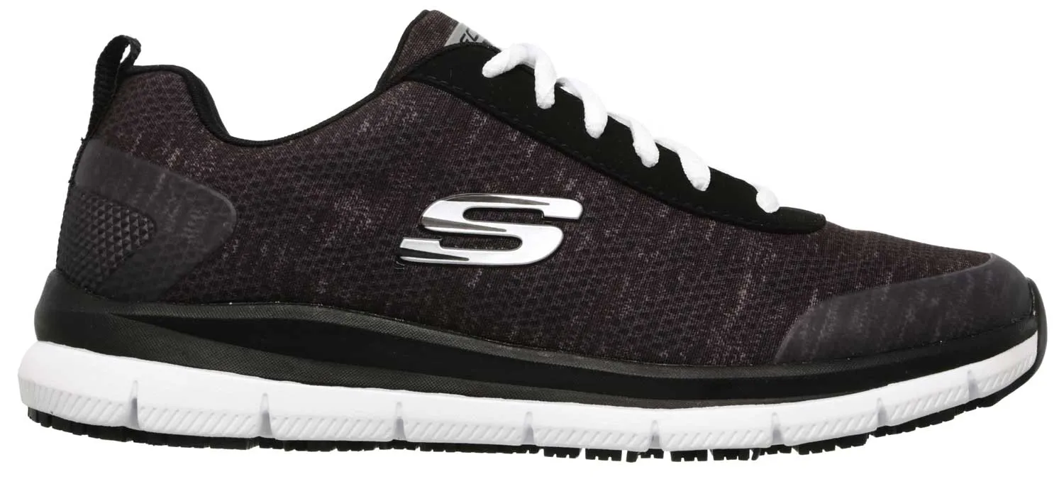 SKECHERS Deportivo de mujer antideslizante, con puntera blanda negro/blanco Comfort Flex Pro HC Skechers Work SK77217BKW