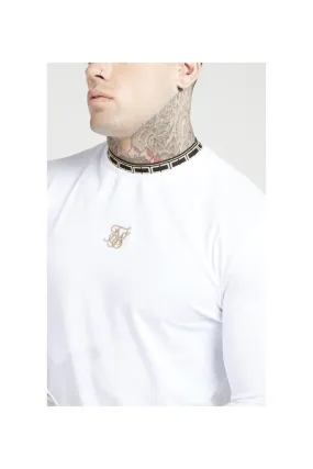 SKSILK Camiseta manga larga  Chain Tape  color blanco