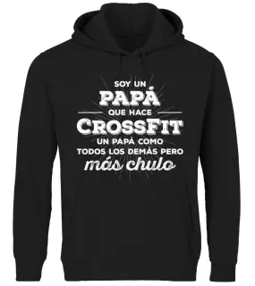 Soy un papá que hace crossfit un papá como todos los demás pero más chulo Sudadera Orgánica Unisex