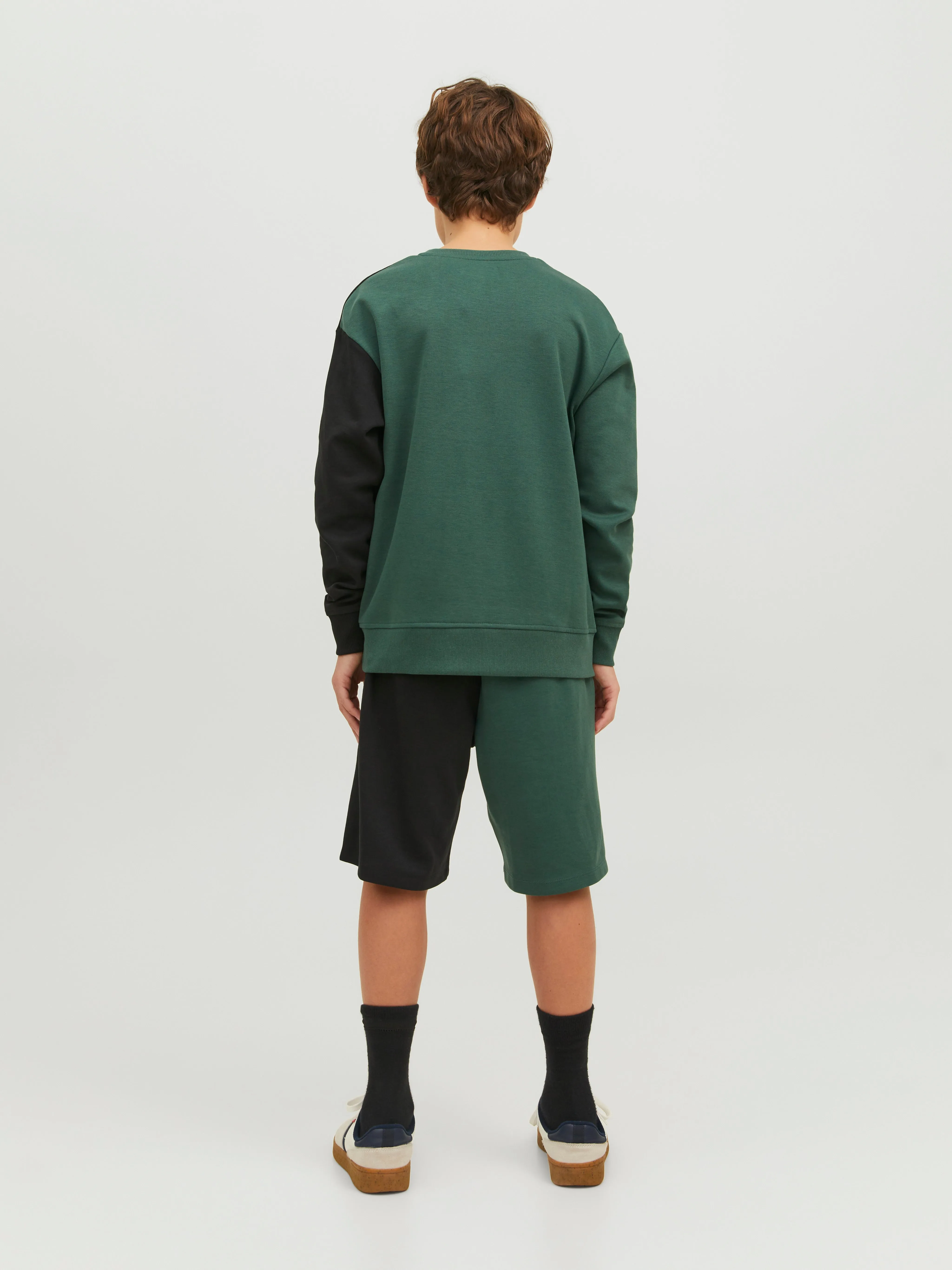 Sudadera Bloques de color Junior | Verde oscuro | Jack & Jones®