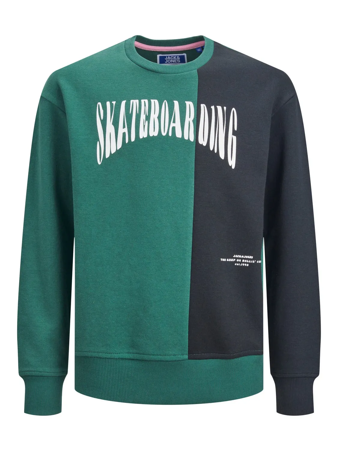 Sudadera Bloques de color Junior | Verde oscuro | Jack & Jones®