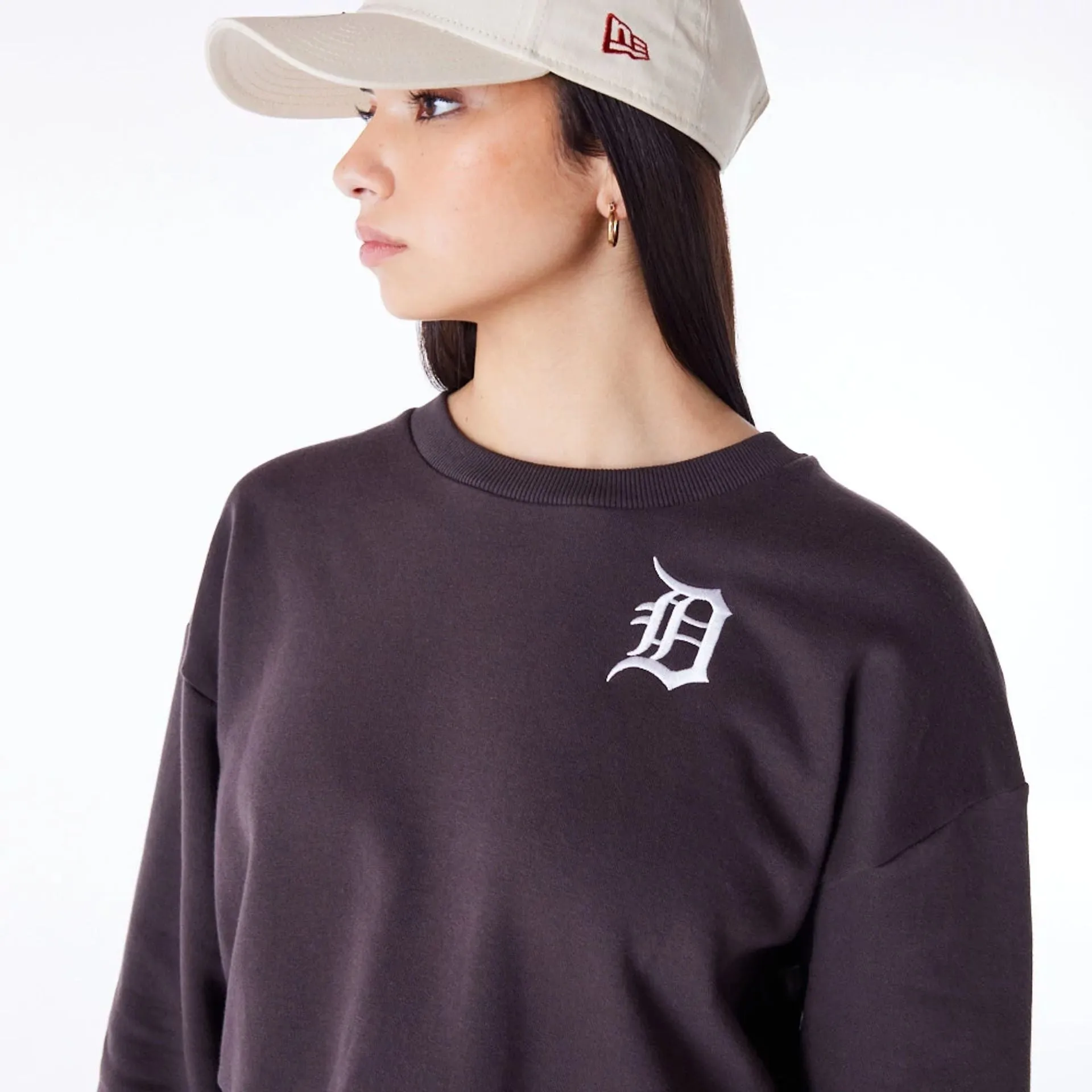 Sudadera Crop Crew Neck Detroit Tigers MLB League Essential