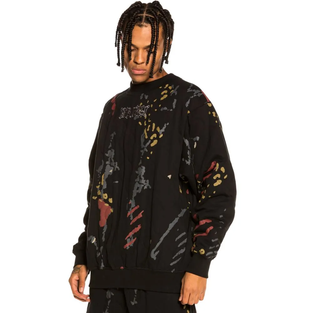 Sudadera Grimey "Jazz Thing All Over Print" Padded Crewneck - Black | Fall 21