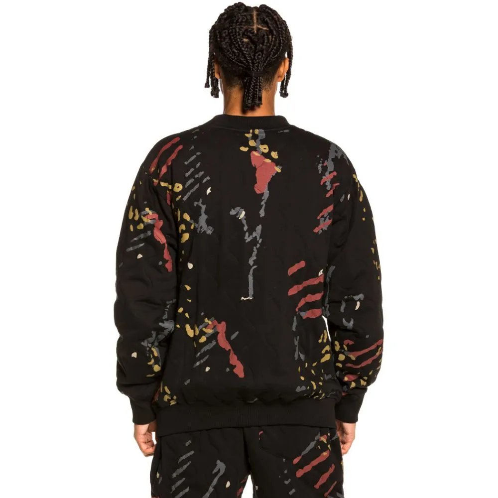 Sudadera Grimey "Jazz Thing All Over Print" Padded Crewneck - Black | Fall 21