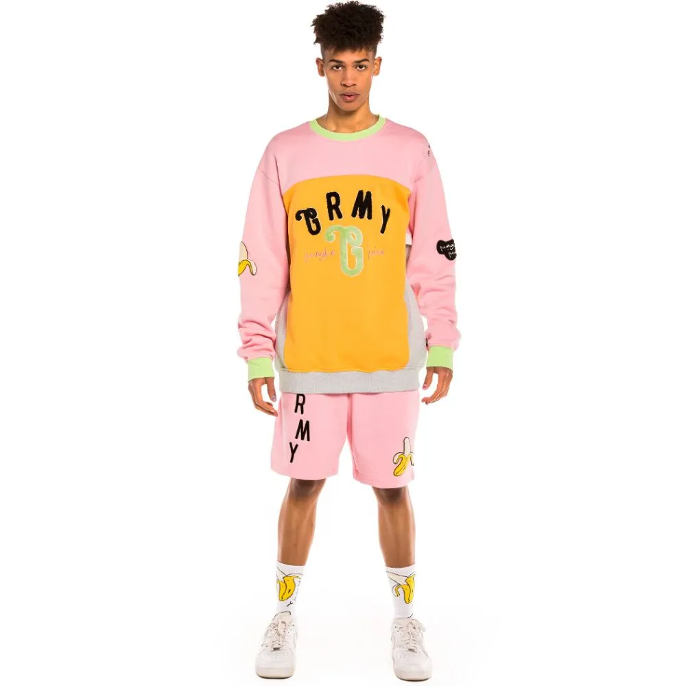 Sudadera Grimey "Jungle Punch" Bicolor Crewneck - Pink | Spring 22