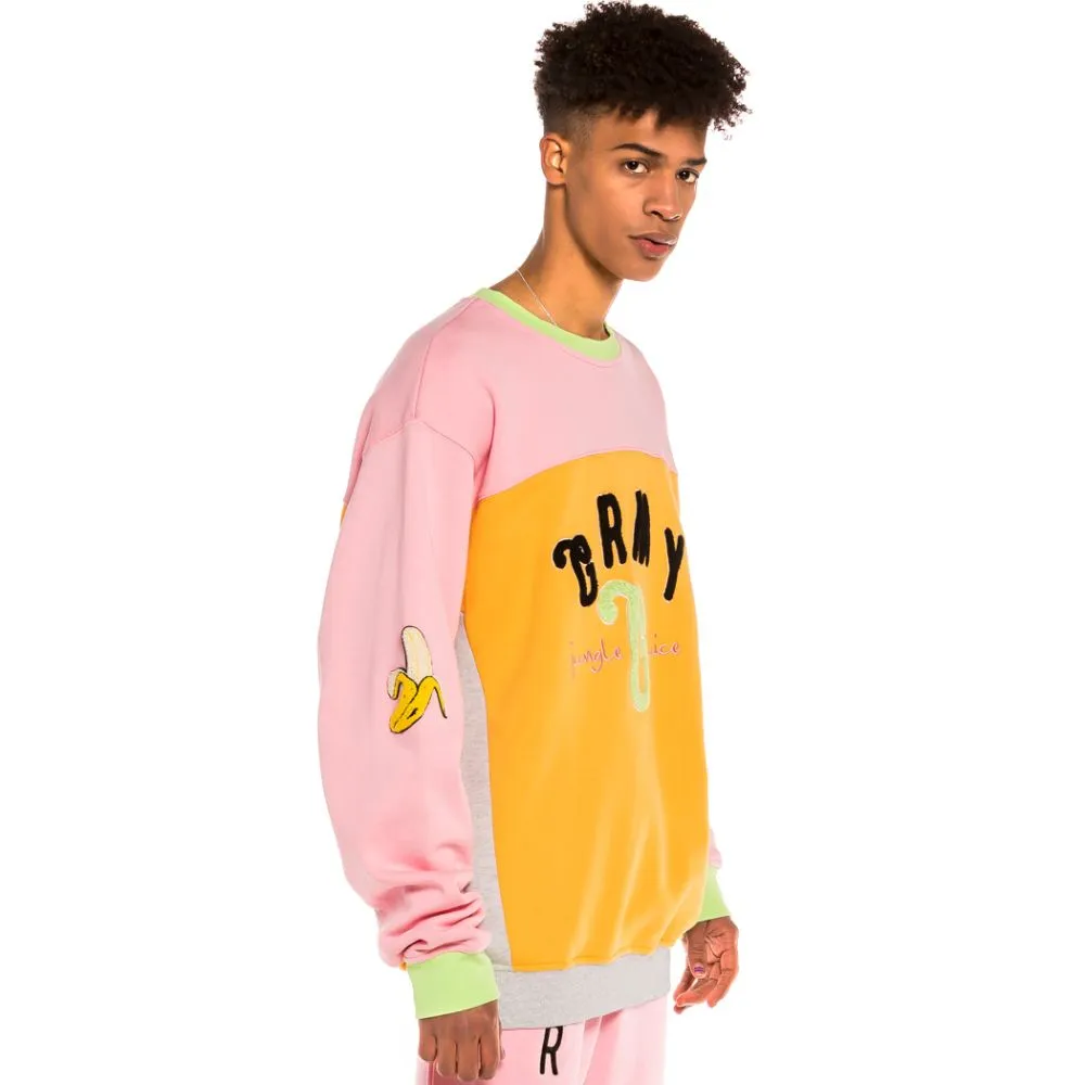 Sudadera Grimey "Jungle Punch" Bicolor Crewneck - Pink | Spring 22