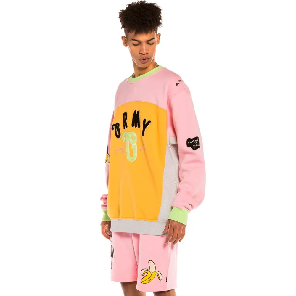 Sudadera Grimey "Jungle Punch" Bicolor Crewneck - Pink | Spring 22