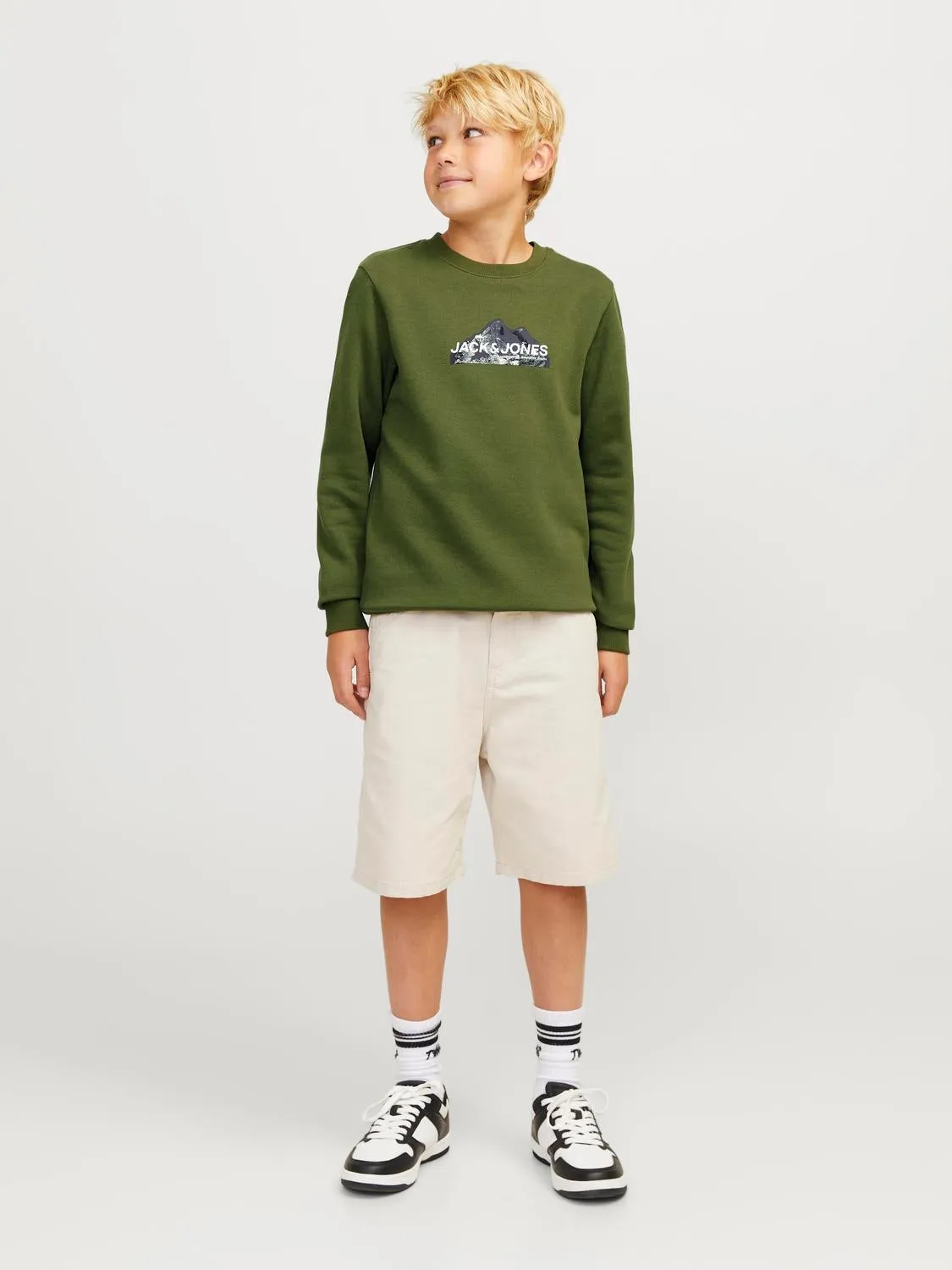 Sudadera Logotipo Junior | Verde oscuro | Jack & Jones®