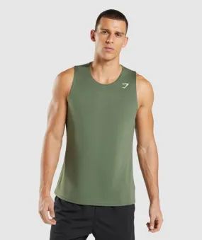 Tank Top Gymshark Arrival Tank Verde Oliva | 256179-URF