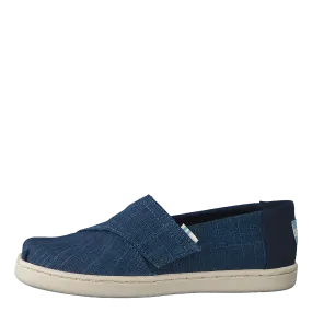 Toms zapatos Mblu Croshatch Linen Tn Alpr E Blue