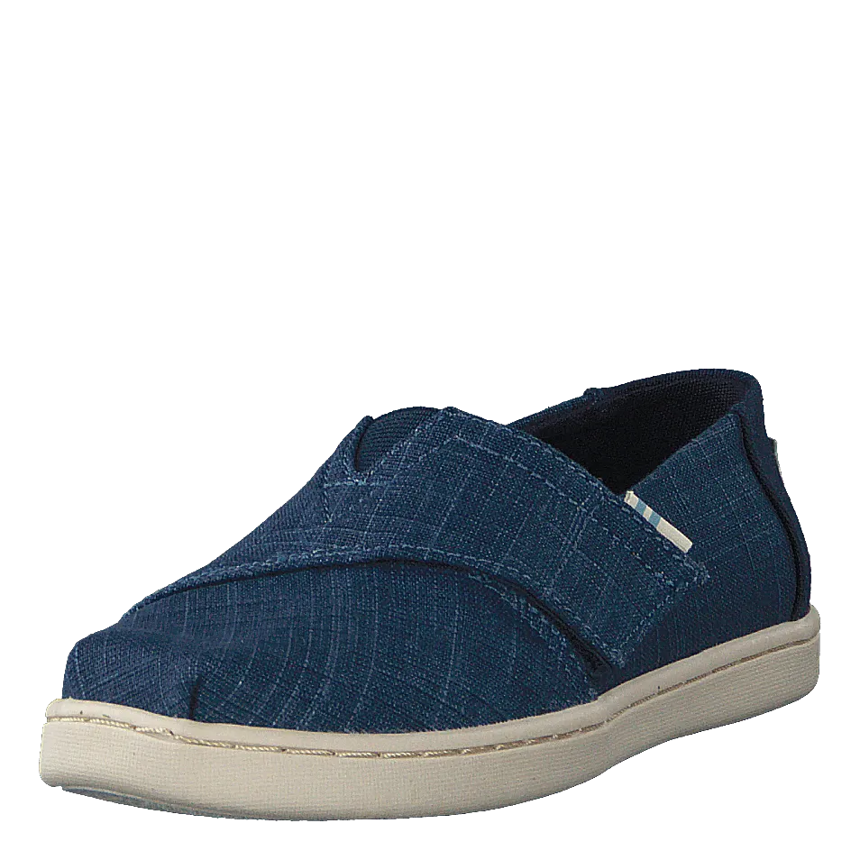 Toms zapatos Mblu Croshatch Linen Tn Alpr E Blue