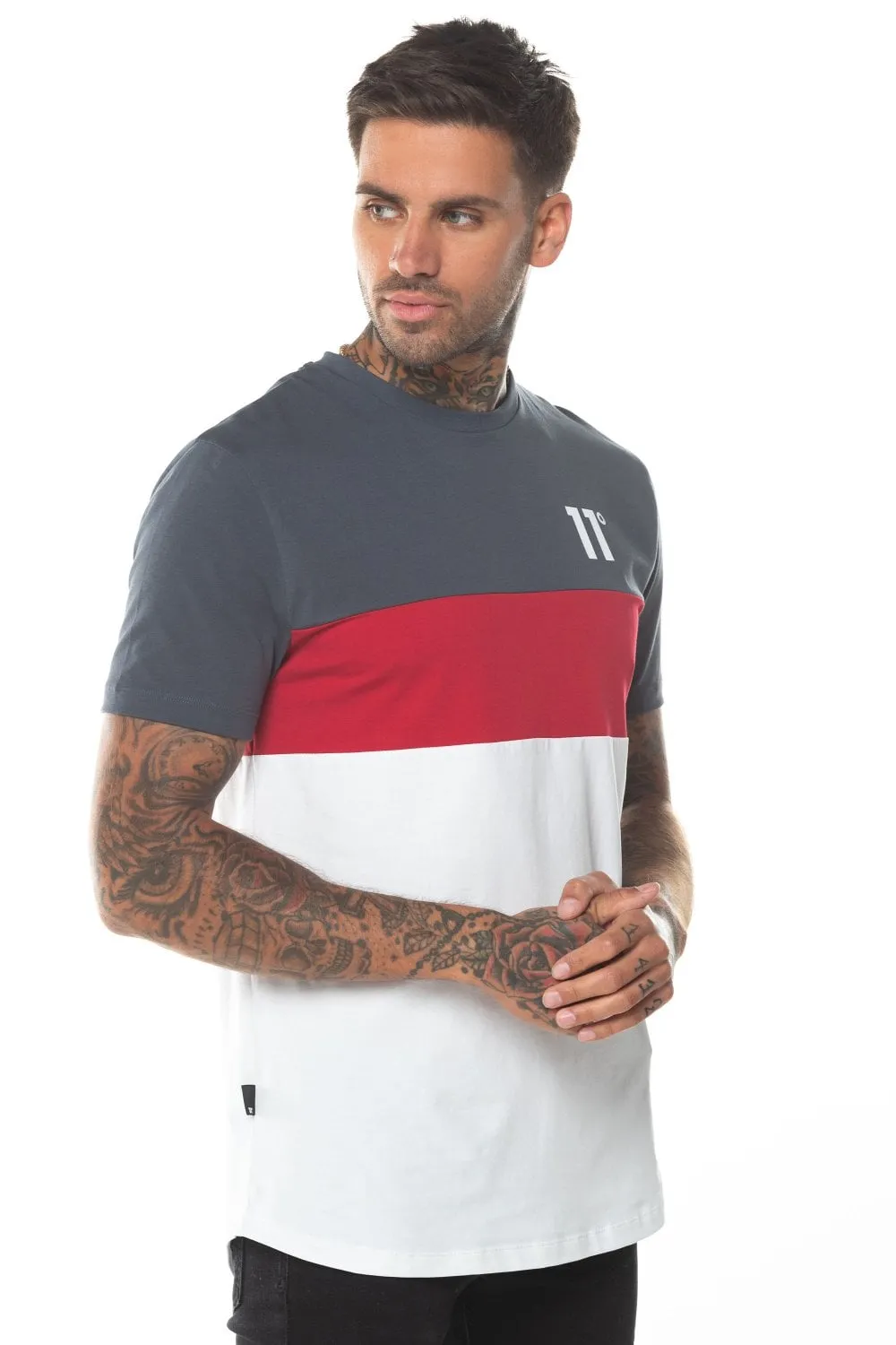 TRIPLE PANEL T-SHIRT ANTRACITE,SKI,PATROL RED,WHITE