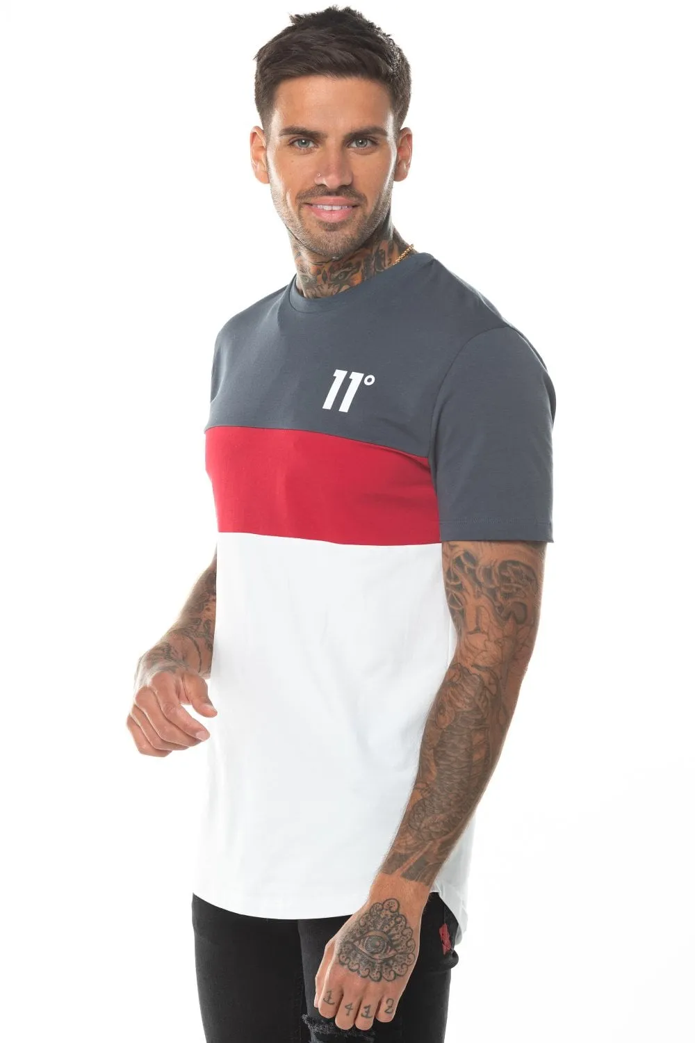 TRIPLE PANEL T-SHIRT ANTRACITE,SKI,PATROL RED,WHITE