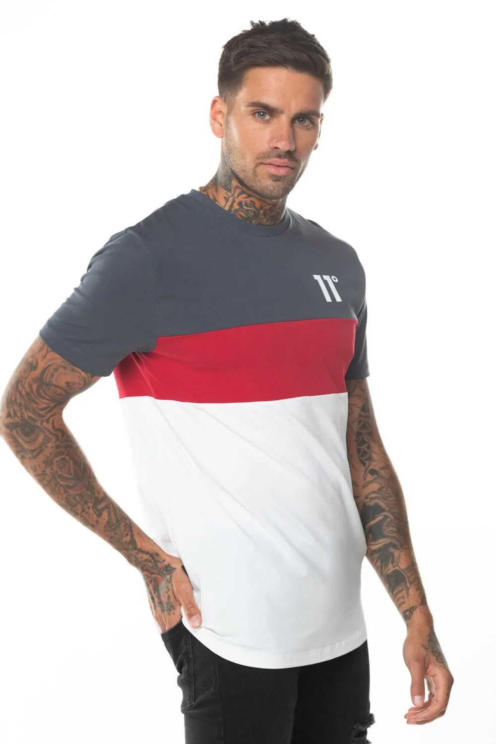 TRIPLE PANEL T-SHIRT ANTRACITE,SKI,PATROL RED,WHITE