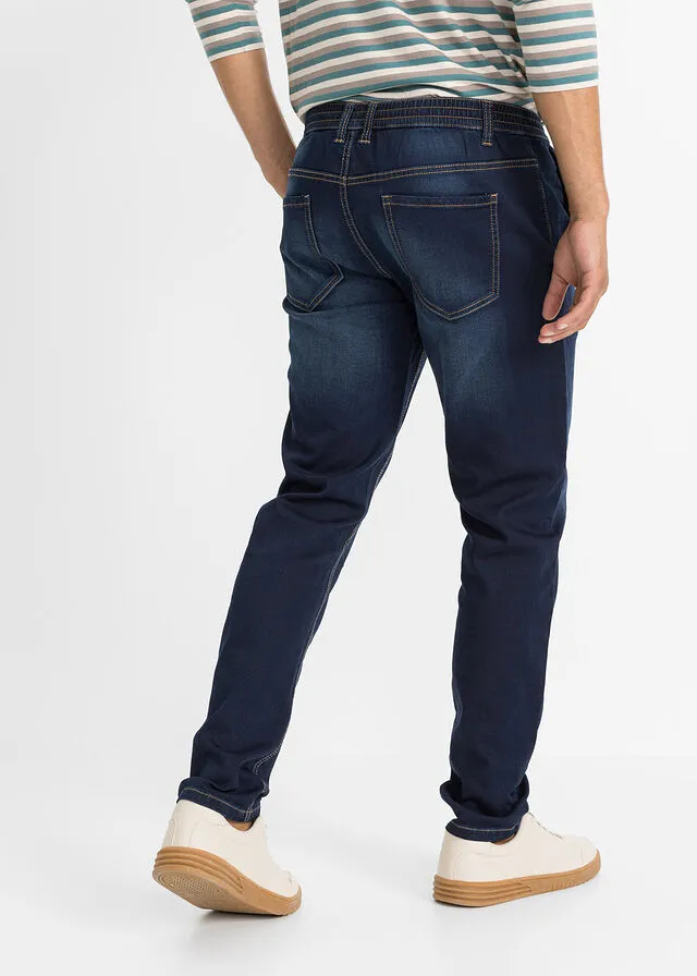 Vaqueros sin cierre de corte regular y tapered denim oscuro