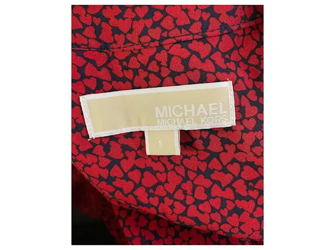 Vestido con estampado de corazones Michael Michael Kors en poliéster rojo Roja 