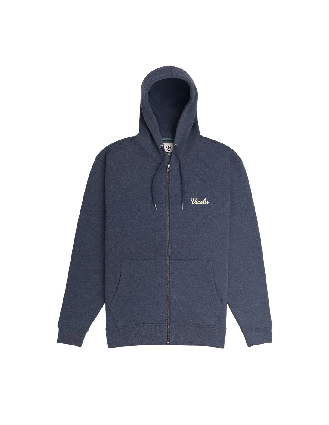 VISSLA COASTAL ZIP HOODIE FLEECE DARK NAVAL HEATHER