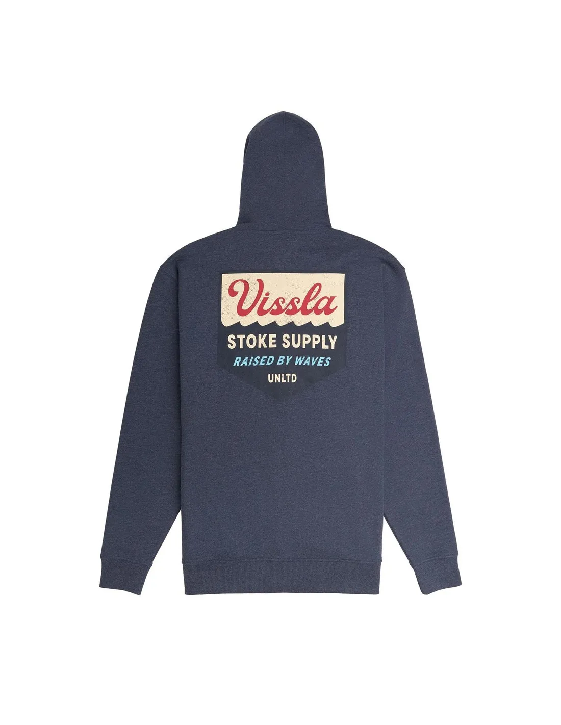 VISSLA COASTAL ZIP HOODIE FLEECE DARK NAVAL HEATHER