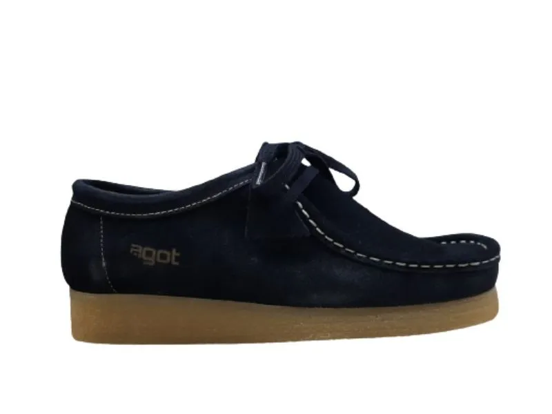 ZAPATO WALLABEE EN SERRAJE AGOT BEE EN COLOR MARRÓN O NEGRO