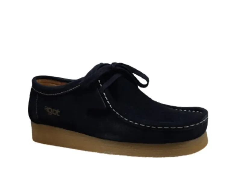 ZAPATO WALLABEE EN SERRAJE AGOT BEE EN COLOR MARRÓN O NEGRO