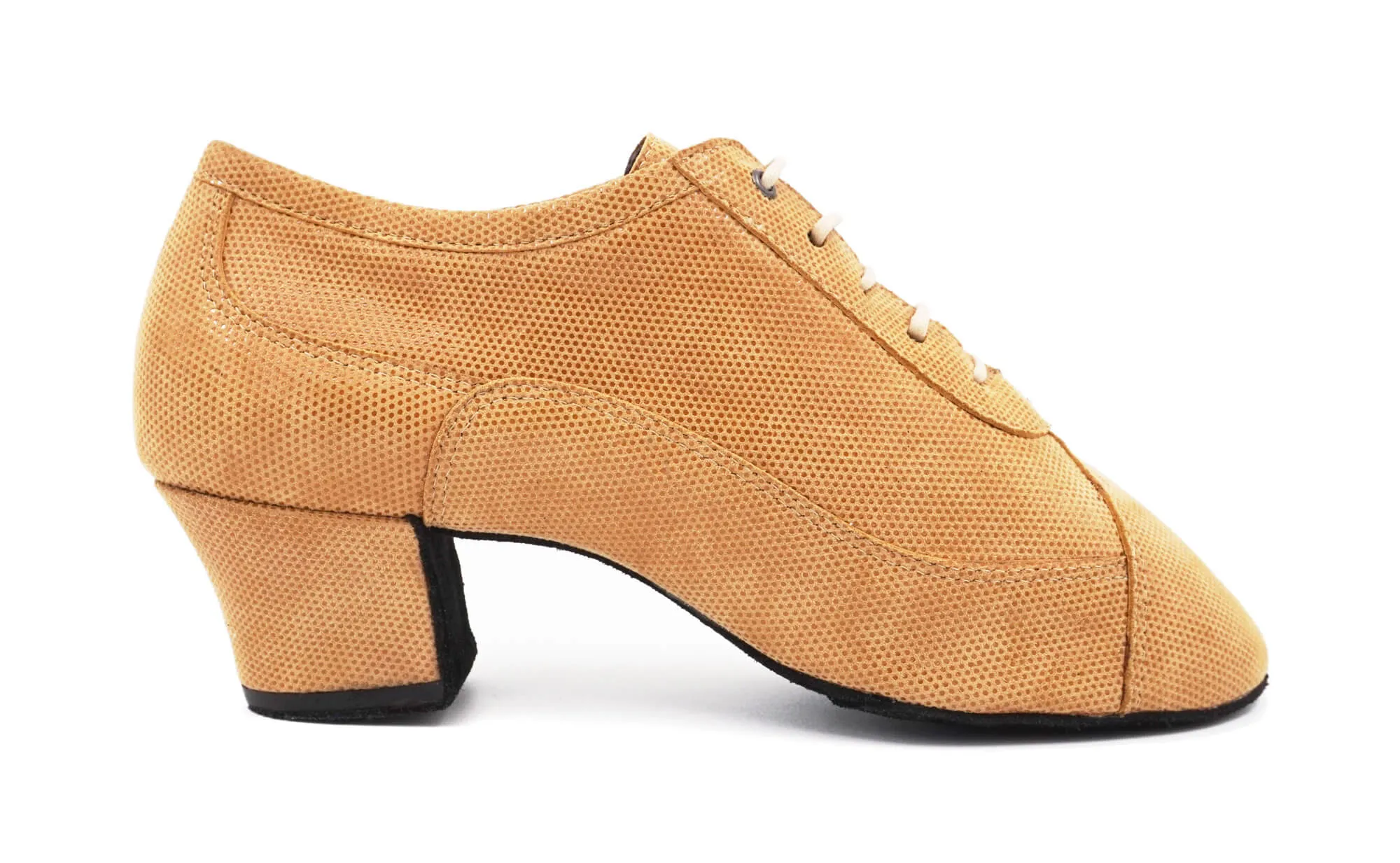 Zapatos de danza PD705 de ante camel suave